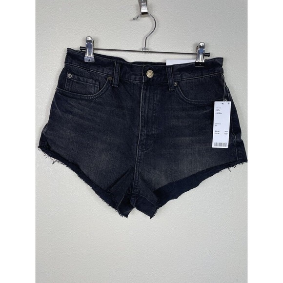 Urban Outfitters BDG 27 Cheeky Denim Shorts High Rise Cutt Off Washed Black - Picture 4 of 11